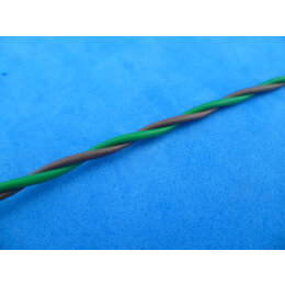 2 x 0,5 mm2 lichtgroen-bruin twisted pair