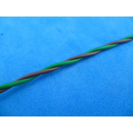 2 x 0,5 mm2 lichtgroen-bruin twisted pair
