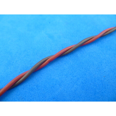 2 x 0,5 mm2 rood-bruin twisted pair