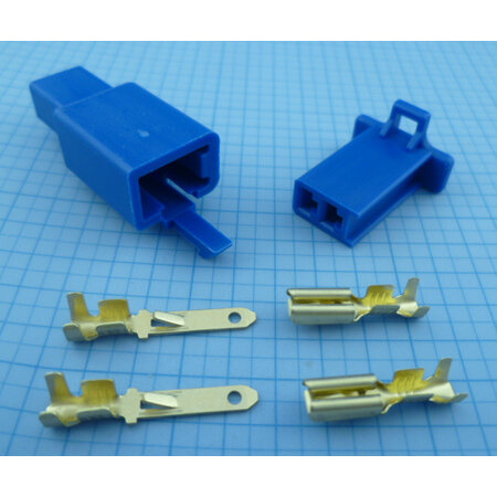 HON2-U stekker 2 polig blauw