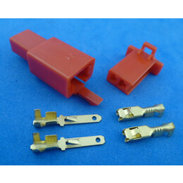 HON2-R stekker 2 polig rood