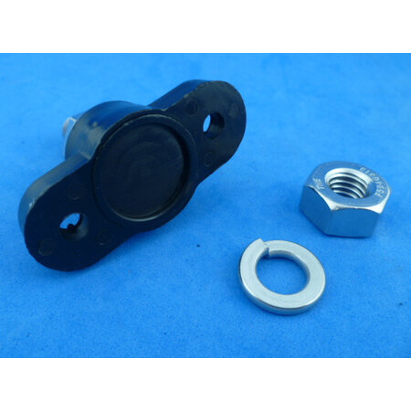 77037BLK10  1 point terminal bus 10mm zwart