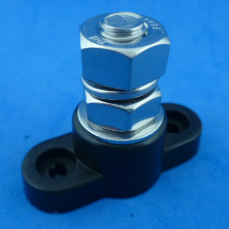 77037BLK10  1 point terminal bus 10mm zwart