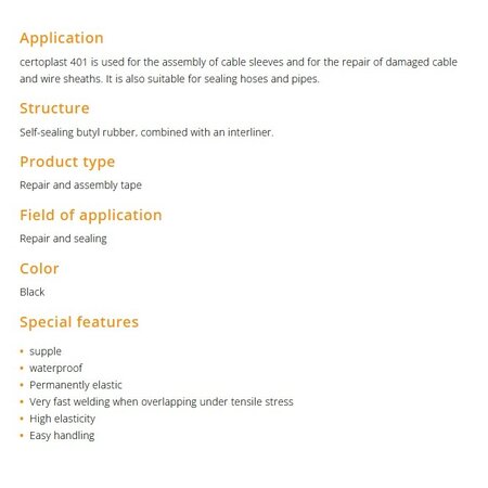 CT401 zelfvulkaniserende tape 19 mm