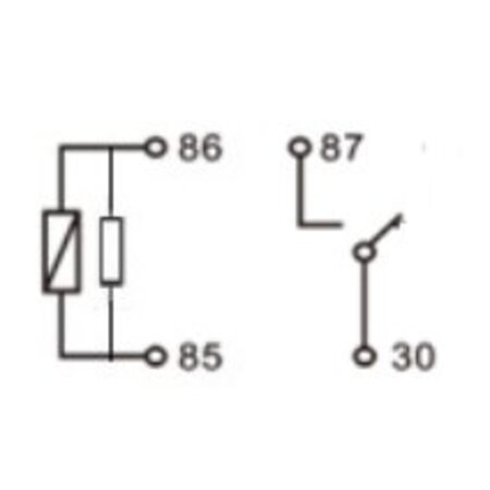 2810 relais 12V 70A - met weerstand