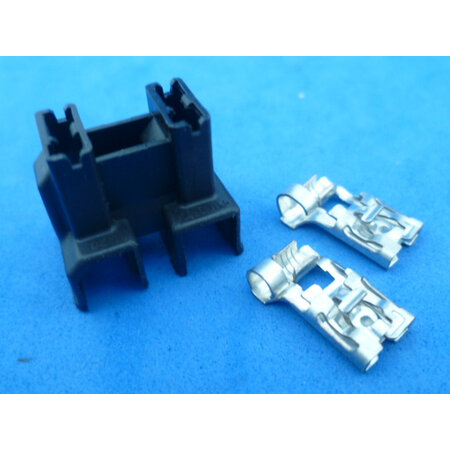 30-148B koplampstekker haaks H7 zwart 2-polig