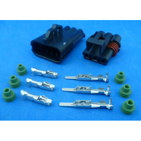 SEAL3B komplete waterdichte stekker 2.8 mm 3 polig