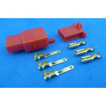 HON3-R stekker 3 polig rood