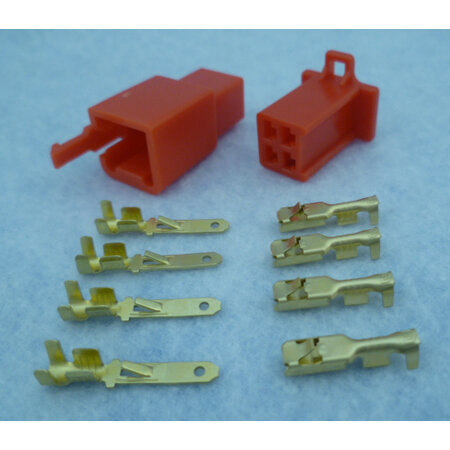 HON4-R stekker 4 polig rood