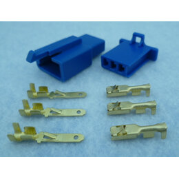 HON3-U stekker 3 polig blauw