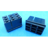 Stekkerblok 9 polig voor 6,3 mm schuifstekkers