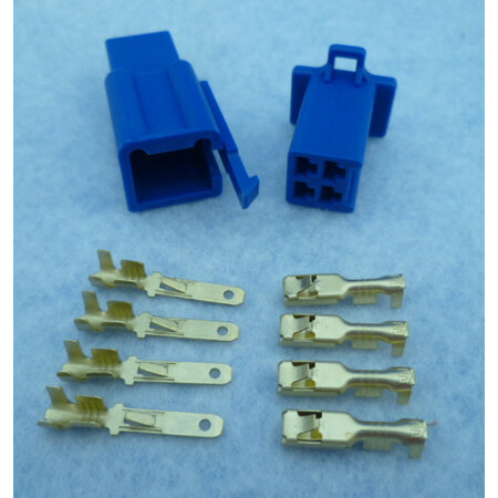 HON4-U stekker 4 polig blauw