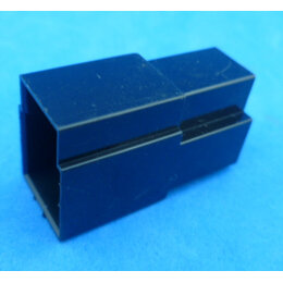 3 polig 6,3 mm male stekkerhuis zwart
