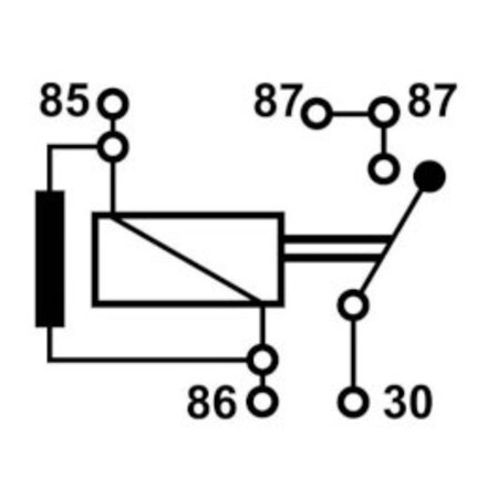 2746 relais maakkontakt 12V - 40A met weerstand