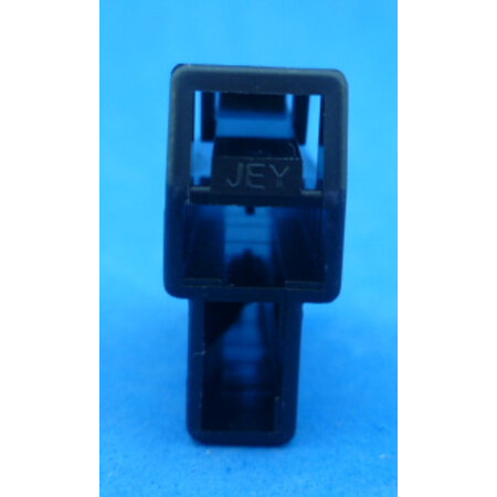 Stekkerhuis 2 polig T-vorm 6,3 mm female zwart