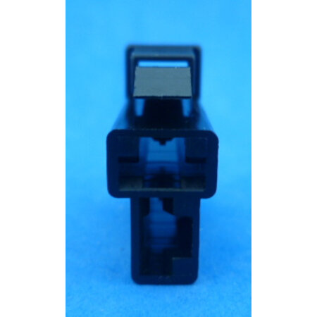 Stekkerhuis 2 polig T-vorm 6,3 mm female zwart