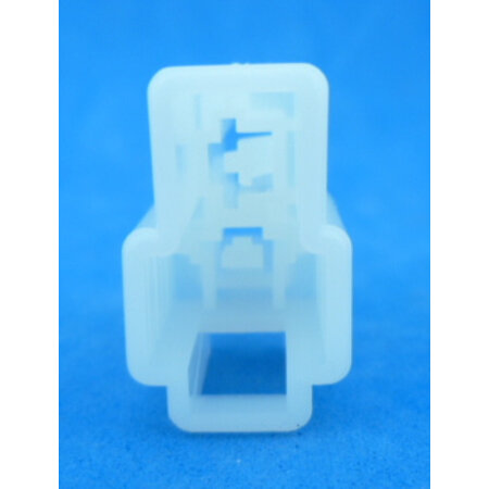 Stekkerhuis 2 polig T-vorm 6,3 mm wit male