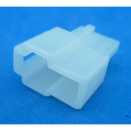 Stekkerhuis 2 polig T-vorm 6,3 mm wit male