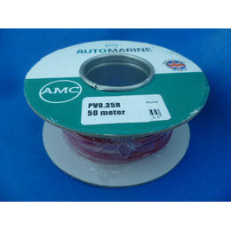 Draad 0,35 mm2 rood 50 meter