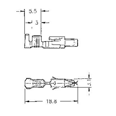 19301 timerkontakt 2,8 mm voor draad 0,5 - 1,0 mm2