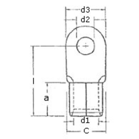 1.25-8 ring kabelschoen