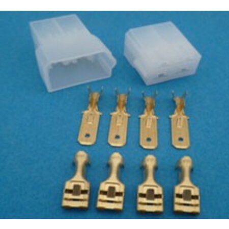 MC4 connector 4 polig transparant