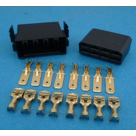 MC8B connector 8 polig zwart