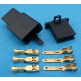 HON3B stekker 3 polig zwart