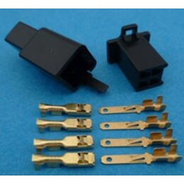 HON4B stekker 4 polig zwart