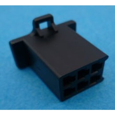 HCF6B 6 polig zwart 10 stuks