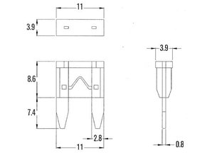 mini steekzekering 20A MIF20