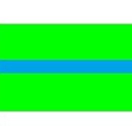 Draad 1.0 mm2 lichtgroen/blauw