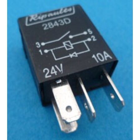 2843D 24V 10A N.O. (maakkontakt) en diode