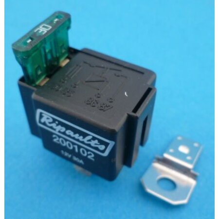 200102 relais maakkontakt 12V - 30A met zekering