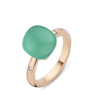 Bigli ring Mini Sweety - Lemon quartze with green agate 20R88Rlemagvermp