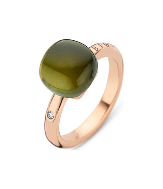 Bigli ring Mini Sweety - Birthstone October - Green Amethyst wit Green Tourmaline - 20R88Rgagtomp