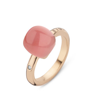 Bigli ring Mini Sweety Milky quartz with Coral 20R88Rqlapc