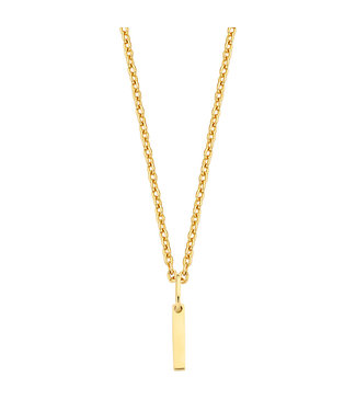 ketting 14kt geelgoud Rectangle G0075