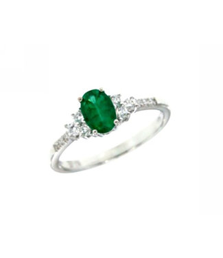 Willems Creations ring 18kt met smaragd MV074/10S