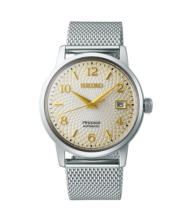 Seiko Presage Cocktail Automatic mesh heren horloge SRPF37J1