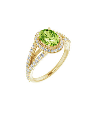 Willems Creations Pink Lady Entourage ring Peridot 122986-G-86-PER