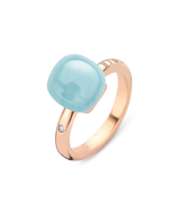 Bigli ring Mini Sweety - Birthstone March - Aquamarijn met turkoois - 20R88Rqlatu