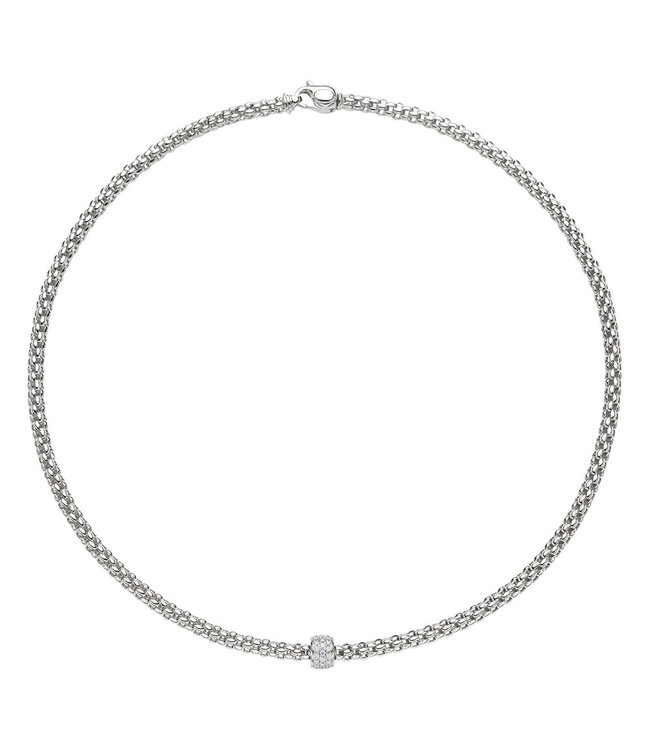 Fope ketting Solo witgoud 634C Pave