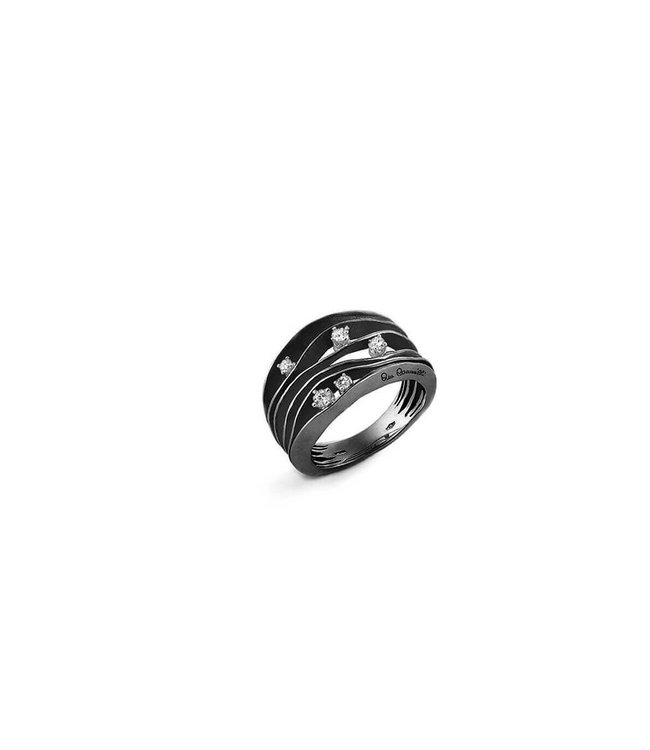 Annamaria Cammilli ring Essential Dune with black rhodium GAN0914E.G