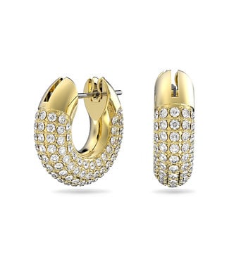 Swarovski Dextera pierced earrings hoop gold 5636530