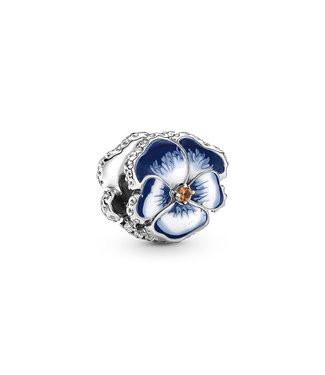Pandora Blue Pansy Flower 790777C02