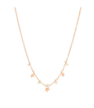 Dodo ketting Stellina 9kt roosgoud DCC2009-STARS-WCP9R