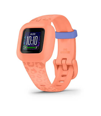 Garmin Vivofit jr3 Kids Fitness Tracker - Peach Leopard 010-02441-04