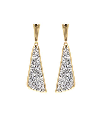 Bronzallure Triangular pave gemstone earrings WSBZ01462Y.Y