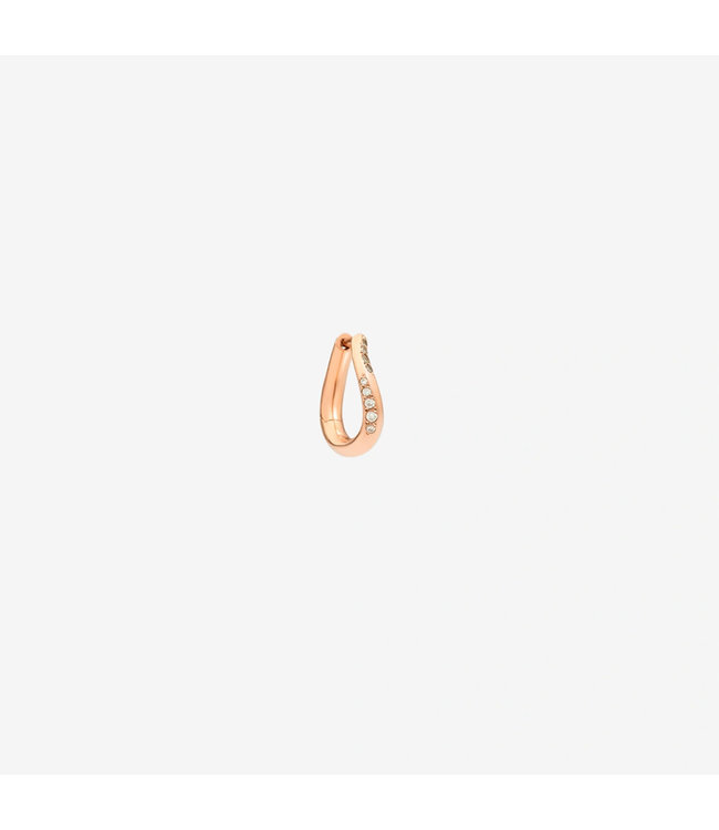 Dodo Essentials single earring 9kt roosgoud diamonds DHC2013-ESSEN-DB09R